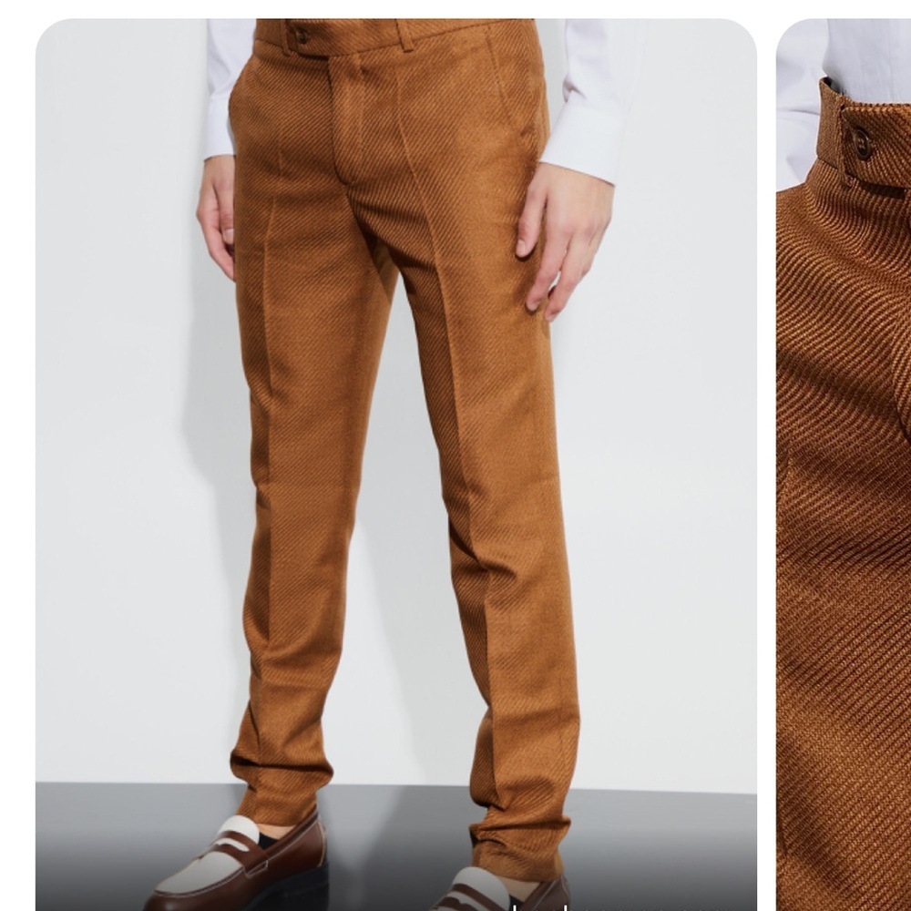 Boohoo Man Skinny Fit Marl Suit Pants Size 34